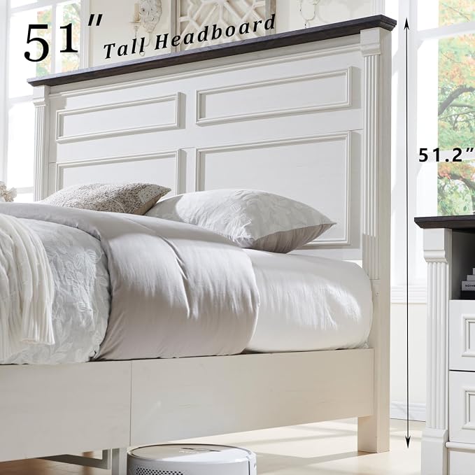 Aitjunz Farmhouse Queen Size Bed Frame - Image 4