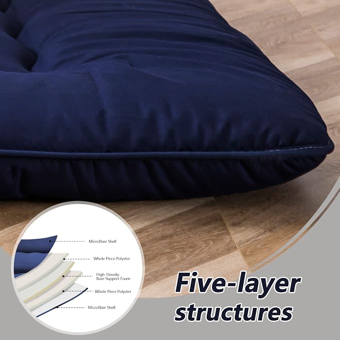MAXYOYO Cot Japanese Floor Futon Mattress, Single Size Tatami Mat Sleeping Pad - Image 6