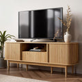 MAISONARIA 63" Tambour TV Stand, Fluted TV Stand by MAISONARIA
