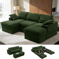 Upgrade Boneless Couch with Storage, Extra Deep&High Seat Modular Sectional by Unknown