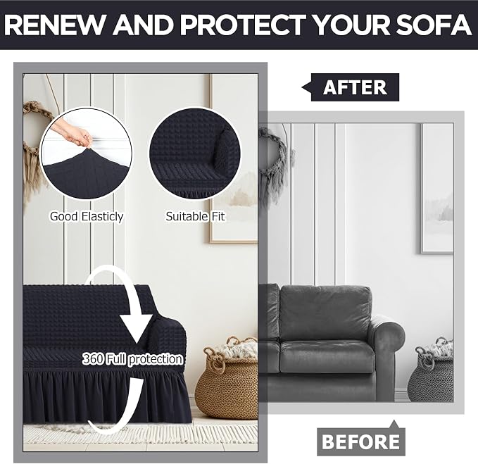 Fanfanwin 3 Pcs Sofa Slipcover Set - Image 5