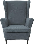 HAOYONG Wing Chair Slipcovers Printed Wingback Chair Covers 2 Pieces Wingback by HAOYONG