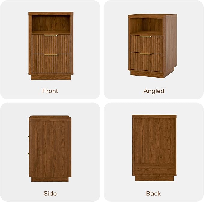 3-Piece Fluted Living Room Set Includes 2 Fluted Night Stand - Image 7