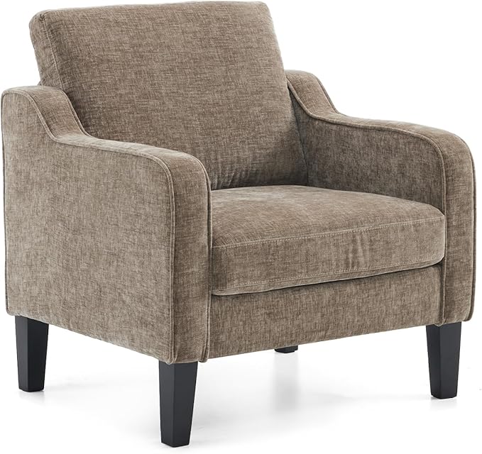 VINGLI Accent Chair for Living Room Chairs Light Brown Reading Chair for by VINGLI