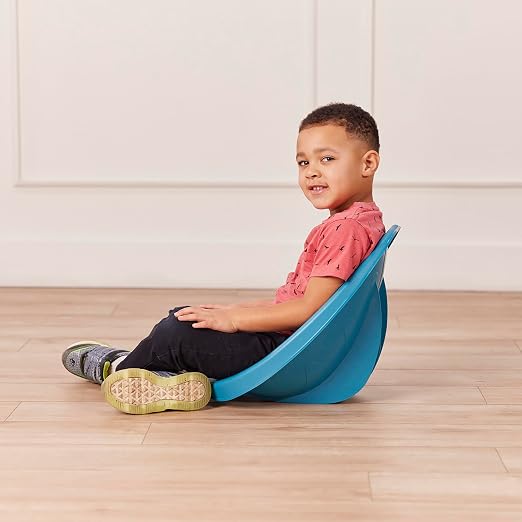 ECR4Kids Plastic Leaf Scoop Floor Rocker Seat, Classroom Furniture - Image 8