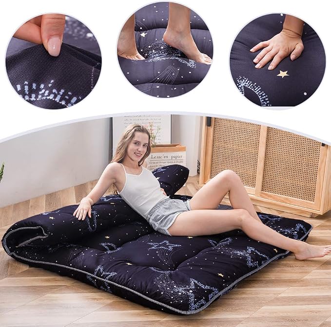MAXYOYO Japanese Futon Mattress Floor Mattress Sleeping Pad Foldable Mat Roll - Image 4
