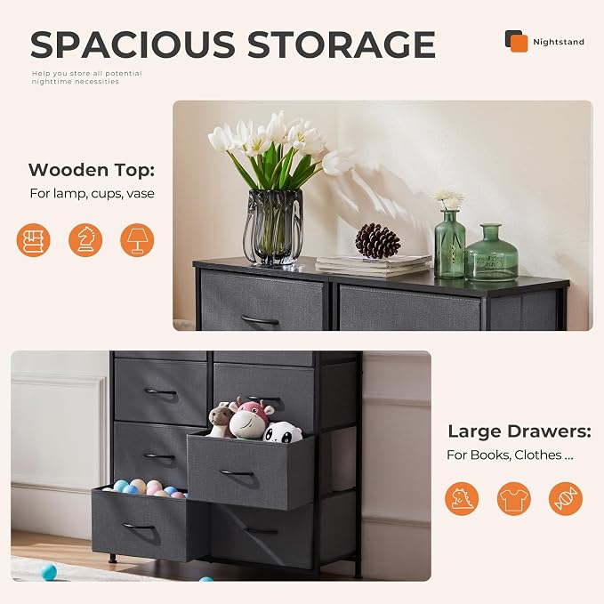Sweetcrispy Dresser for Bedroom, Fabric Dresser - Image 4