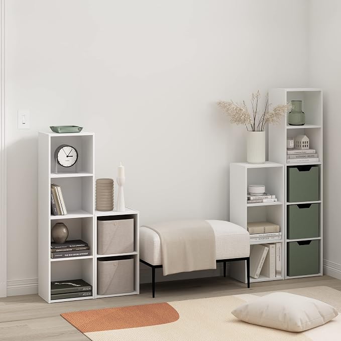 Furinno PASIR Book Shelf, 4-Tier Modern Bookshelf, Open Shelves Bookcase 9 x 12 - Image 2