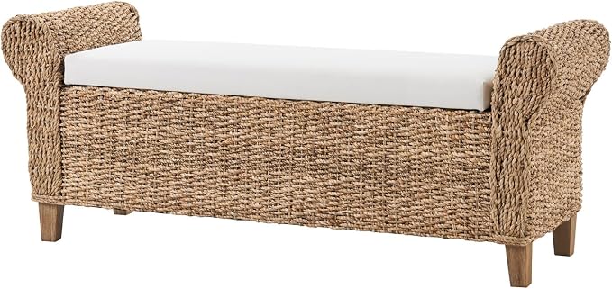 HULALA HOME Rattan Storage Bench - Image 8