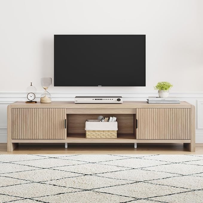 FATORRI TV Stand for TVs up to 75/65/55 Inch, Wood Entertainment Center - Image 9