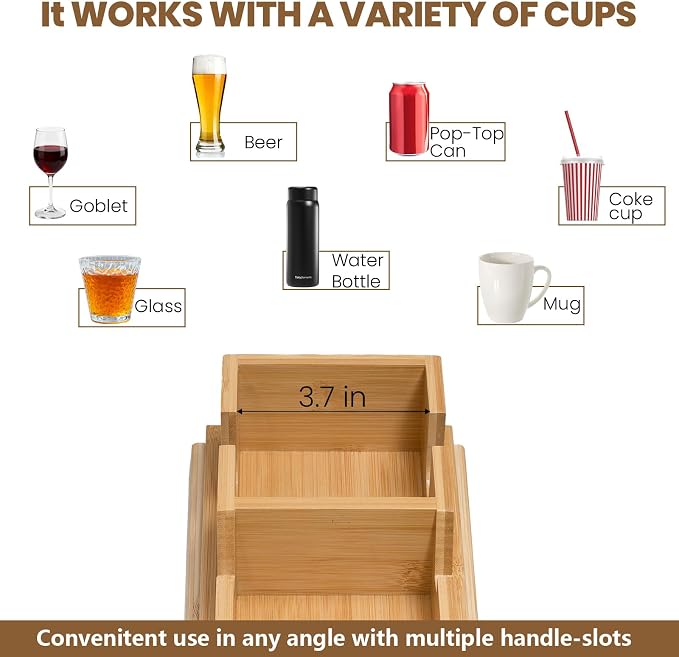 Bamboo Sofa Armrest Tray - Image 3