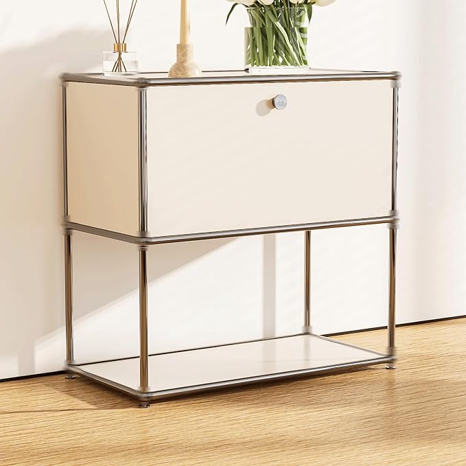 Modern Storage Cabinet White D Versatile Free-Standing Organizer - Image 6