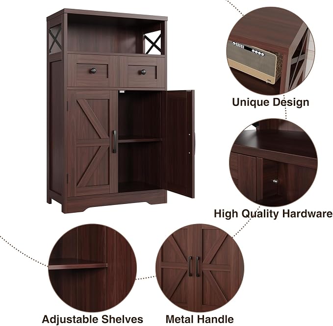 Dark Brown Storage Cabinet - Image 7