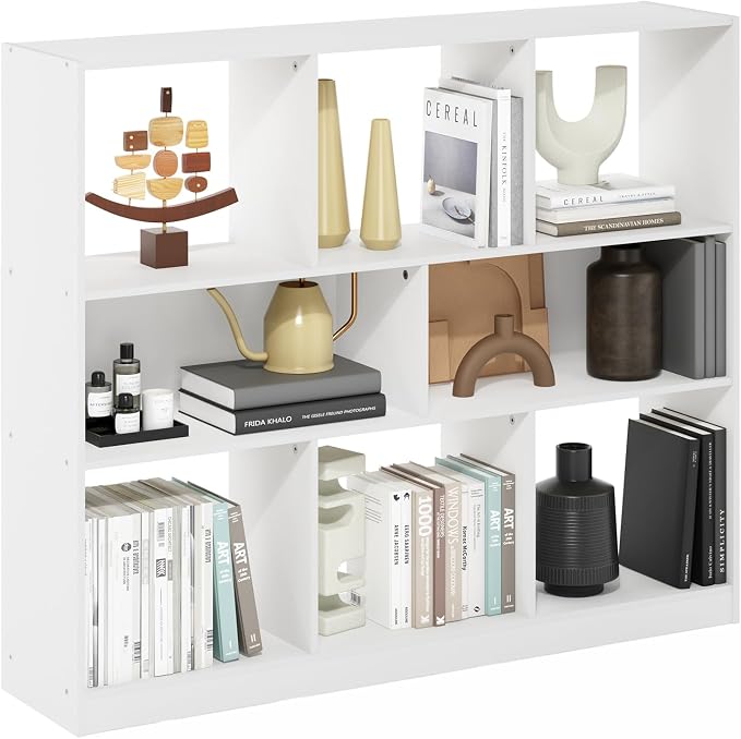 Furinno DALY Book Shelf, 8-Cube Bookshelf, Horizontal Cube Storage Organizer by Furinno-FitsYourSpaceFitsYourBudget