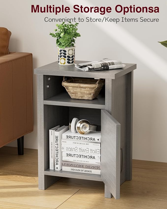 YESHOMY Farmhouse Modern Nightstand - Image 5