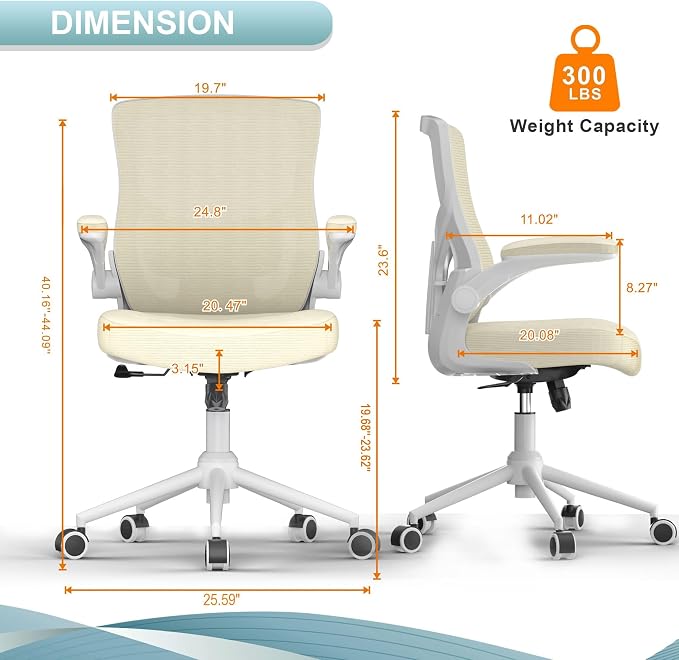 Office Chair for Long Hours & Lower Back Pain Relief – 4" Thick Molded Foam - Image 2