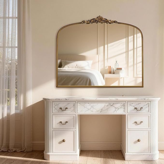Vintage Gold Ornate Baroque Mirror - Image 2