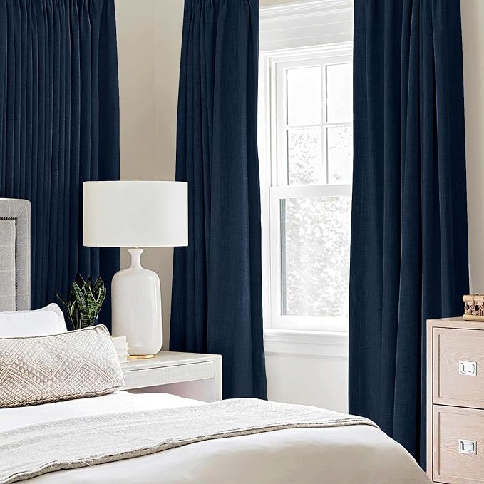 MIULEE 90 Inches Linen Textured Curtains - Image 2