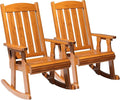 VINGLI Outdoor Rocking Chair, Heavy Duty 600 LBS Wooden Rocking Bench by VINGLI