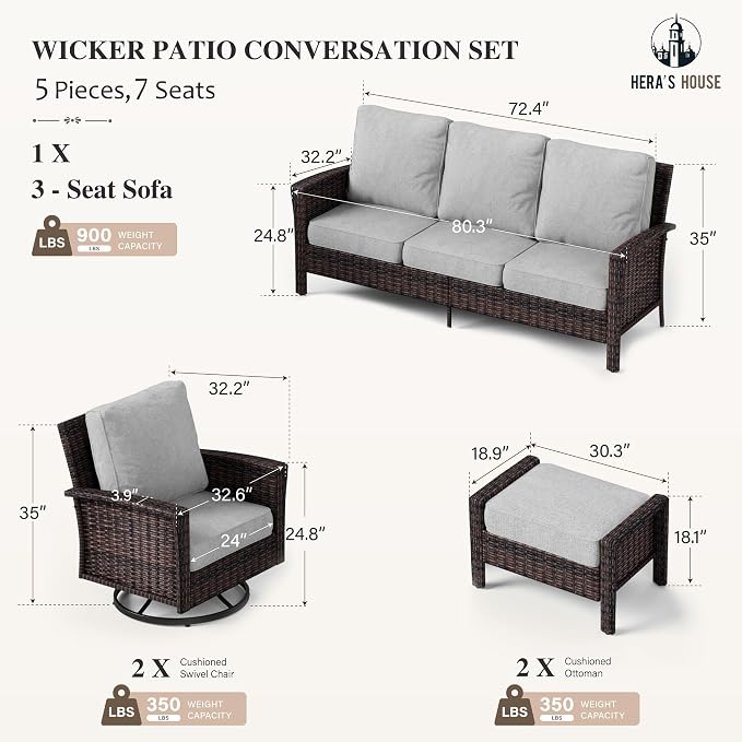 HERA'S HOUSE Patio Furniture Set - Image 6