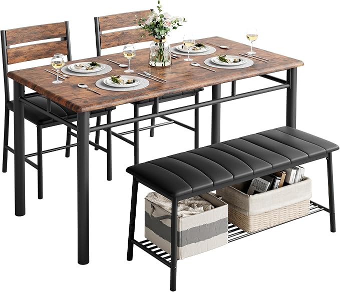 IRONCK Dining Table Set for 4, Kitchen Table by IRONCK