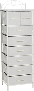 Household Essentials Scandinavian White Iron & Wood Tower Dresser by HouseholdEssentials