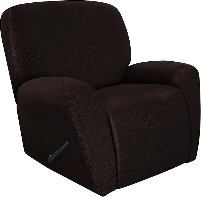 ANARACHON Recliner Chair Covers Leather Look, 4 Pieces Recliner Covers Non Slip by ANARACHON