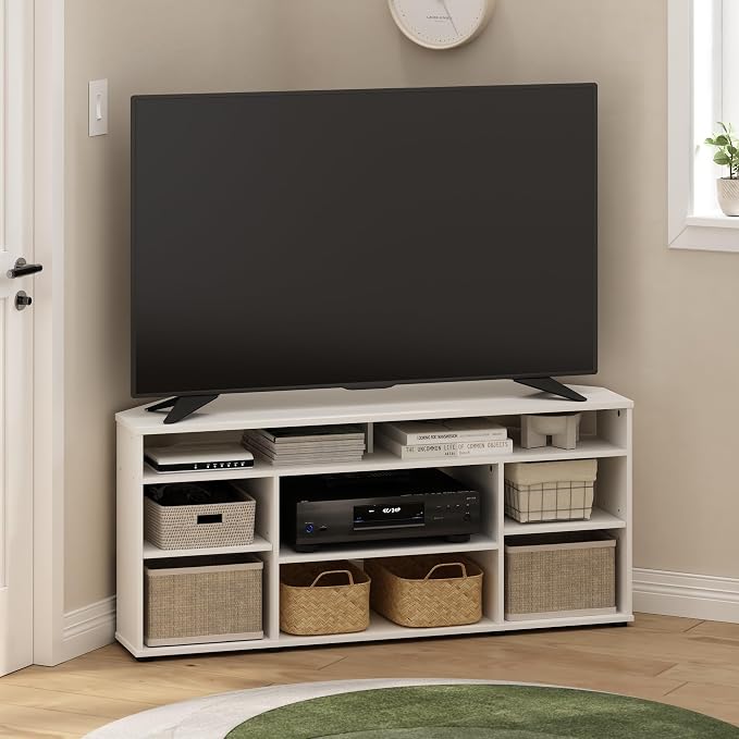 Furinno BESI TV Stand, No Tools Assembly Industrial Style Entertainment Center - Image 7