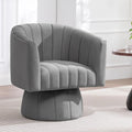 Swivel Accent Barrel Chair, Cute Comfy Small Round 360° Arm Chair. Velvet Sofa by YUUIJOAA