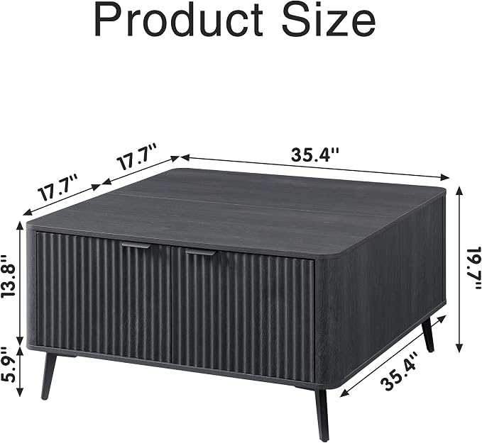 Fatmok Fluted Furniture Set – 65" Buffet Sideboard Cabinet - Image 3