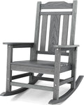 SERWALL Oversized Outdoor Rocking Chair, All Weather Patio Rocking Chair by SERWALL