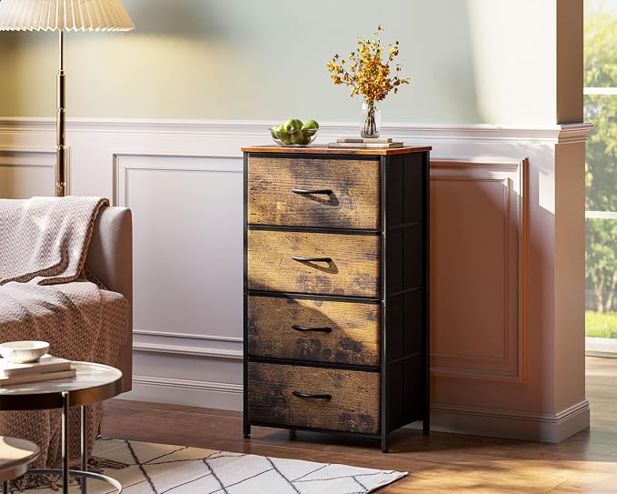AODK Dresser for Bedroom with 4 Storage Drawers, Small Dressers Chest of - Image 2