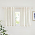 NICETOWN Casual Linen Cafe Curtains 30 inch Length, Rod Pocket & Back Tab by NICETOWN