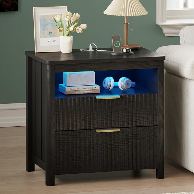 WOOVIVS End Table with Gun Drawer - Image 2