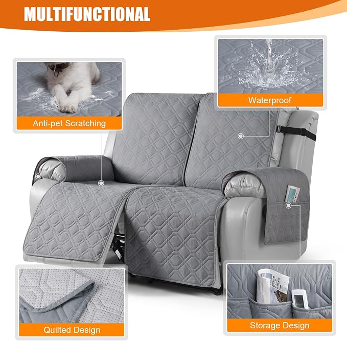 VANSOFY Waterproof Recliner Couch Covers, Sofa Covers 1-Piece Washable - Image 7