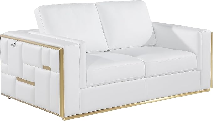 Blackjack Furniture Catania Modern Top Grain Italian Leather Sofa Set - Image 15