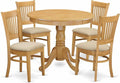 East West Furniture ANVA5-OAK-C 5 Piece Dining Room Furniture Set Includes a by EastWestFurniture