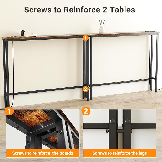 ELYKEN 94.5" Narrow Console Sofa Table - Image 6