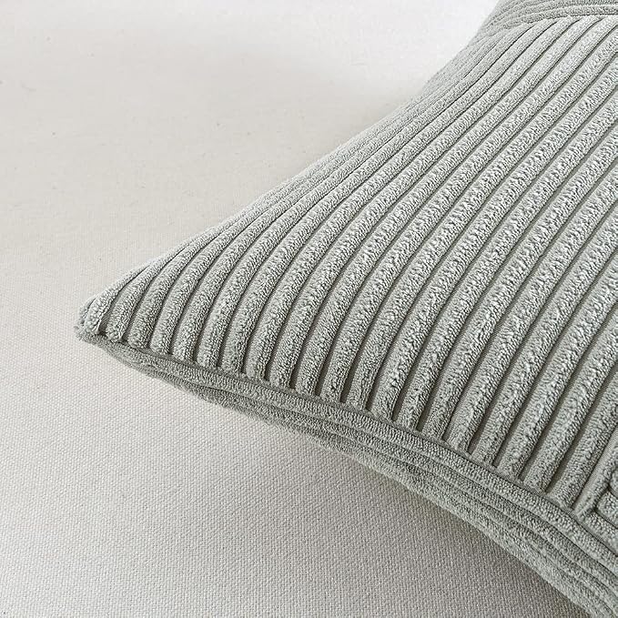 Fancy Homi 2 Packs Grey Decorative Throw Pillow Covers 16x16 Inch - Image 5