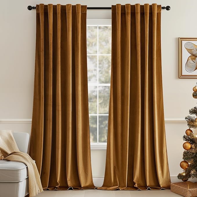 MIULEE Velvet Curtains 63 inches by MIULEE