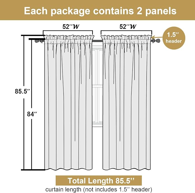 Lecloud Leia Blush Pink Sheer Curtains 84 Inches Long 2 Panels, Airy Leaf - Image 2