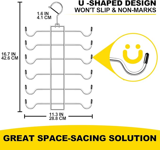 Metal Tank Top Hanger 2 Pack, Space Saving Bra Organizer - Image 6