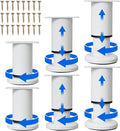 6 Pcs Adjustable Height Furniture Support Legs 3.15-4.72 inch, Metal Heavy Duty by Olldag