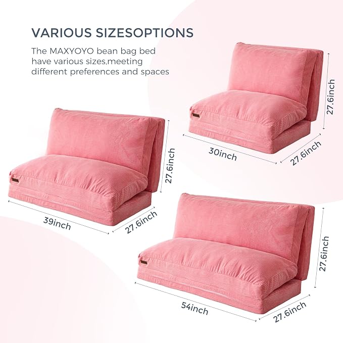 MAXYOYO Folding Sofa Bed, Extra Thick and Long Floor Sofa Convertible Sleeper - Image 2
