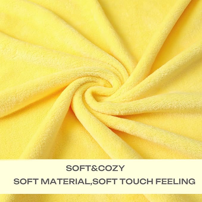 JIAHANNHA Yellow Throw Blanket Fleece Blanket 50"x60", Super Soft Cozy Plush - Image 4