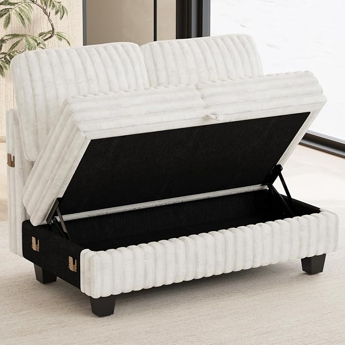 Belffin Corduroy Fabric Loveseat Module - Image 3