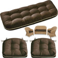 1 MIDDLE ONE Wicker Chair Cushions 3 Pieces Set by 1MIDDLEONE