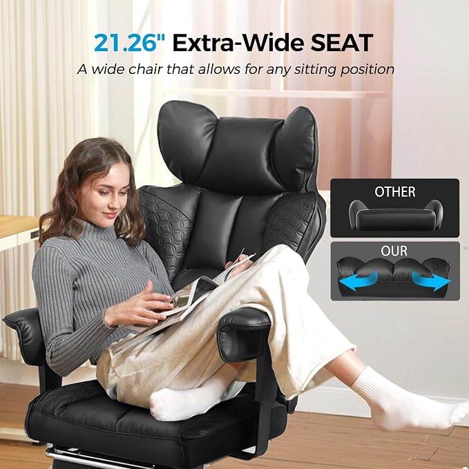 COMHOMA Big and Tall Office Chair Heavy Duty Wide Ergonomic Gaming Chair - Image 6