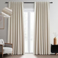 Topfinel Floor to Ceiling Curtains Drapery 108 Inches Long Black Out by Topfinel
