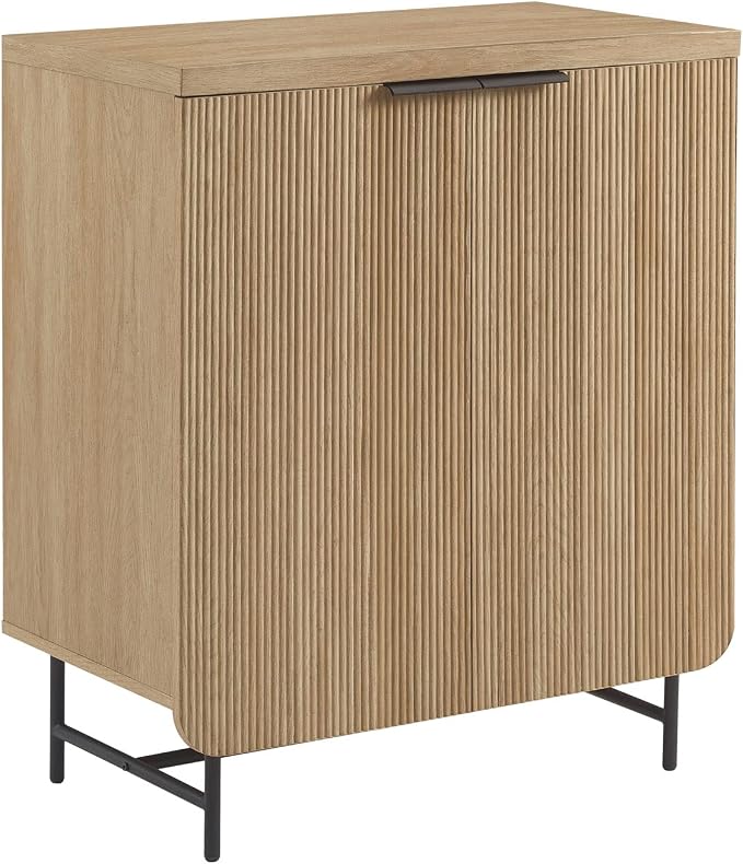 Walker Edison Reema Fluted Door Accent Table, 32 Inch, Coastal Oak by WalkerEdison